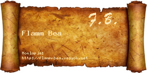 Flamm Bea névjegykártya